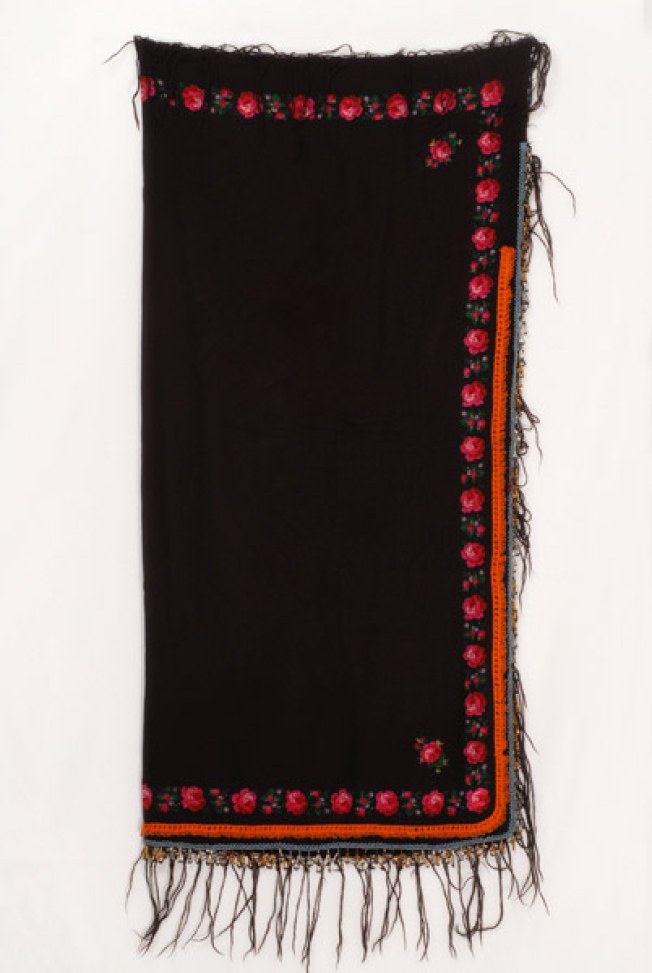 Shamia, woollen, printed head kerchief
