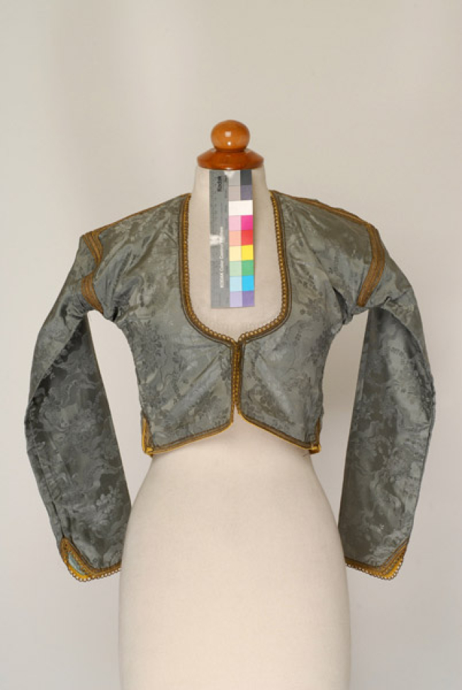 Zibouni made of brocaded fabric, sleeved jacket