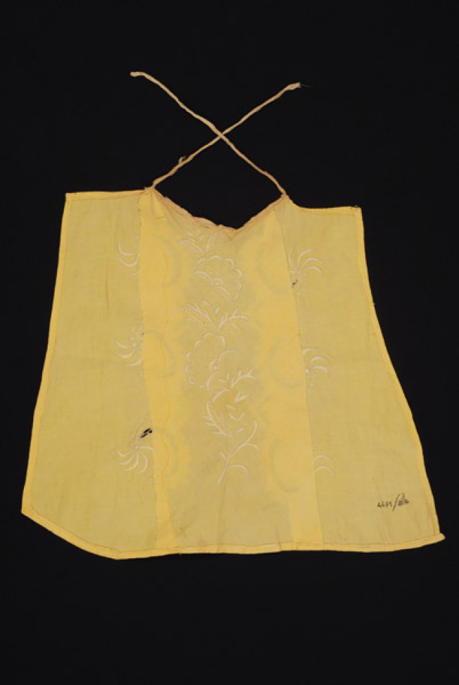 Plastron, pectoral piece of fabric with machine-embroidery