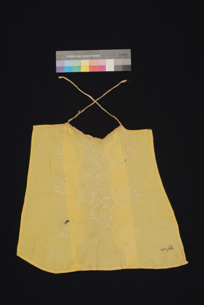 Plastron, pectoral piece of fabric with machine-embroidery