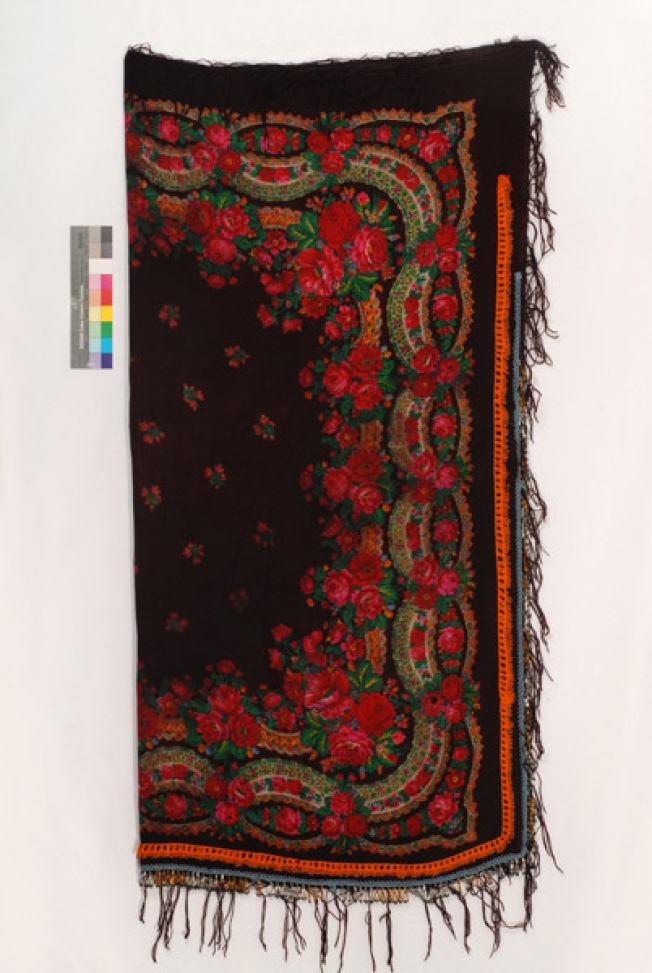 Shamia, woollen, printed head kerchief