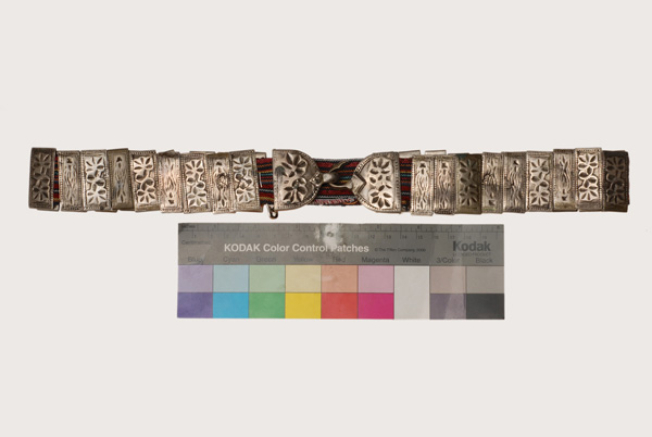 Zonari, silver jointed belt with engraved decoration 