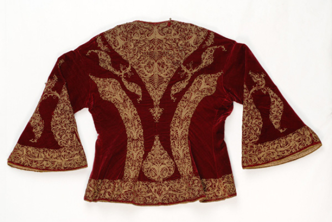 Sleeved jacket, back