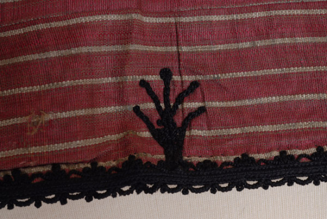 Sleeve, detail of the decorative motif