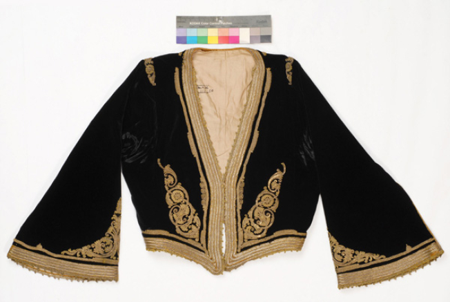 Kondogouni, velvet, sleeved jacket ornamented with terzidiko gold embroidery