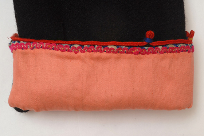 Detail of the applique decoration at the sleeve border