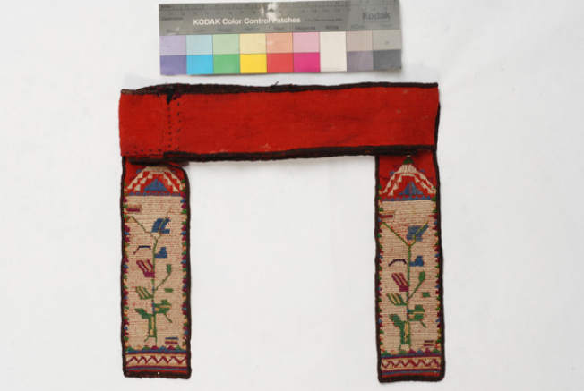 Renta, embroiderd, woollen band, accessory of the newlywed woman's festive headdress