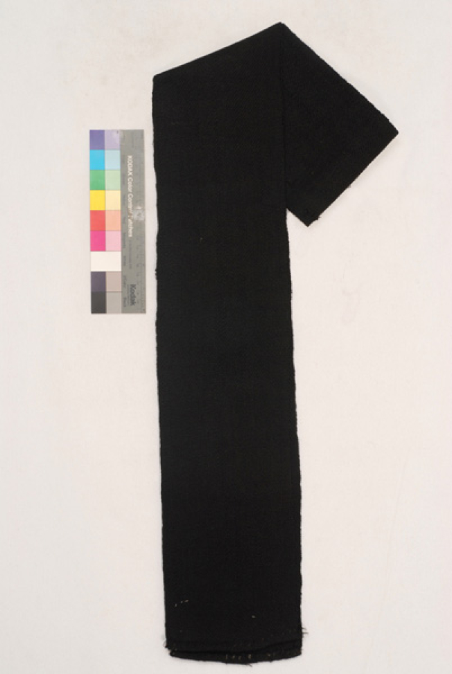 Woven black woollen dimity sash, accessory of the women's costume from Psarades (Prespes)