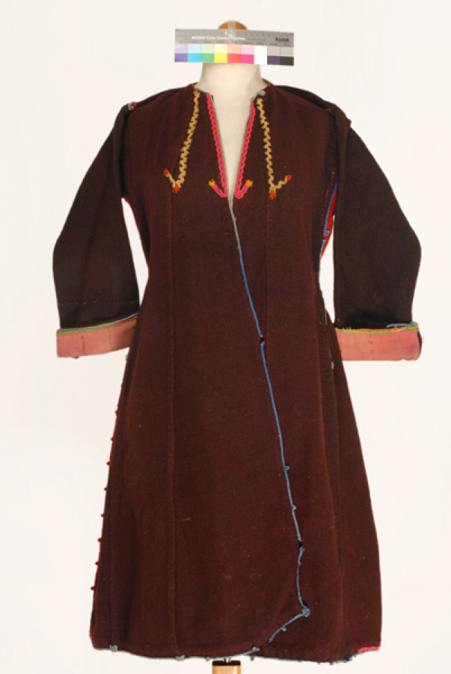 Doulamas, sleeved fullen wool overcoat