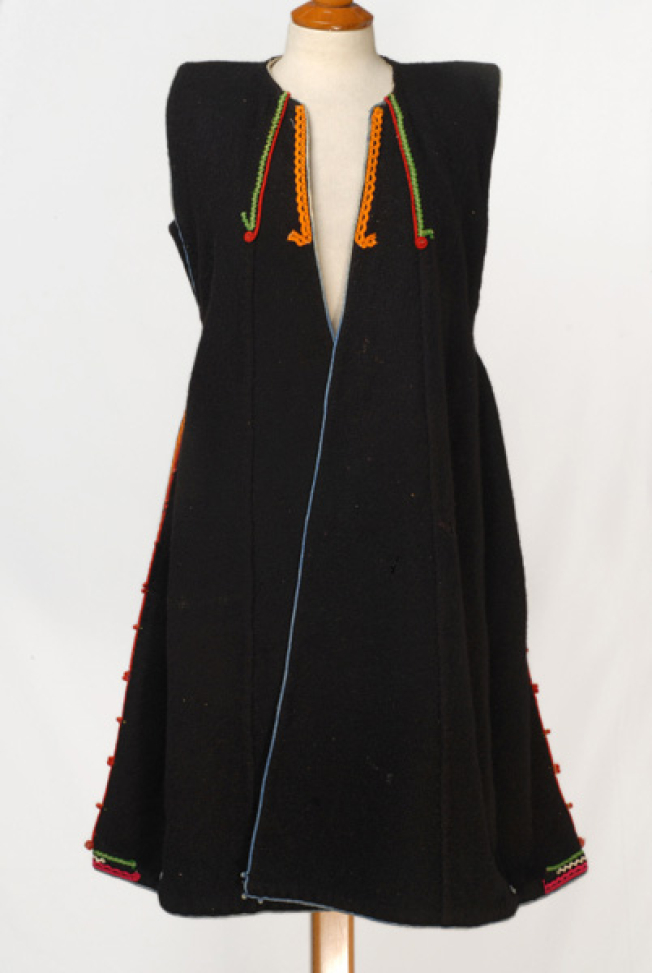 Koutsoumanikos doulamas or tsipoun, sleeveless fullen wool overcoat