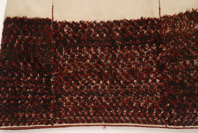 Reverse side of the square embroidery
