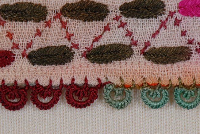 Border, detail of the lace