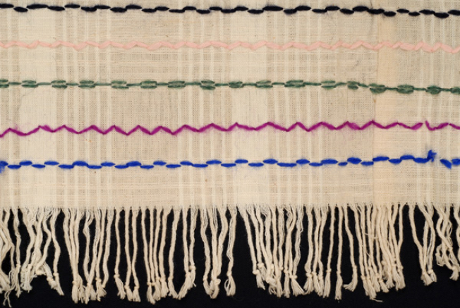 Part of the embroidered end