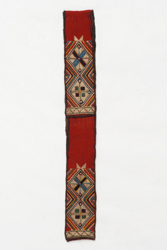 Renta, embroidered, woollen band, accessory of the newlywed woman's festive headdress