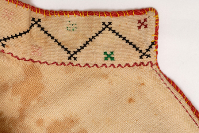 Embroidery at the collar