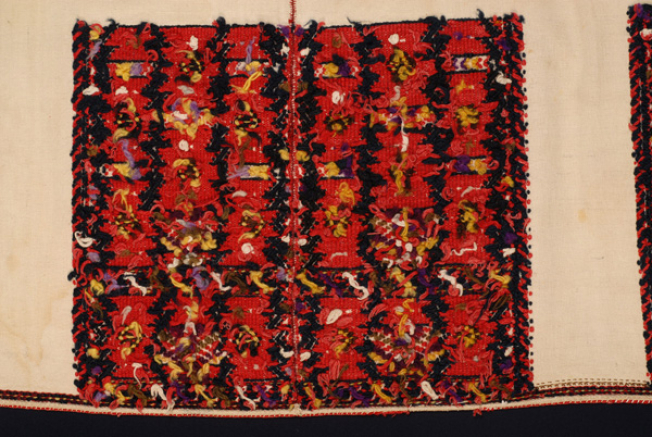 Reverse side of the embroidered square