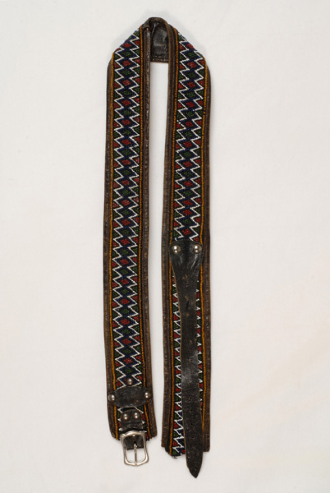 Knitted with beads, belt of the Vlachs