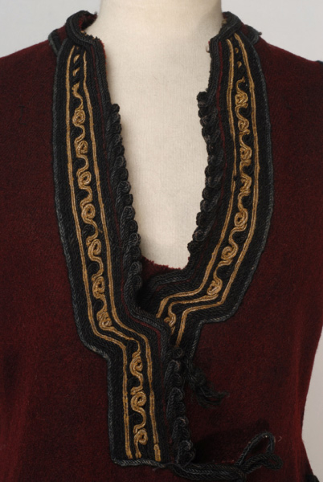 Detail of the decoration at the chest
