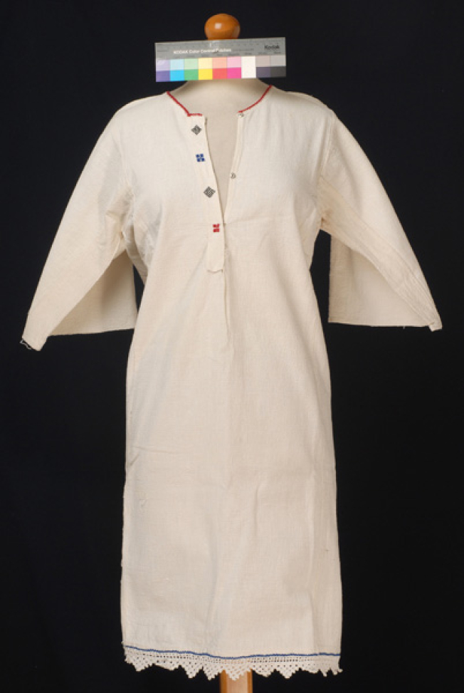 Women's, cotton chemise of the Vlachs