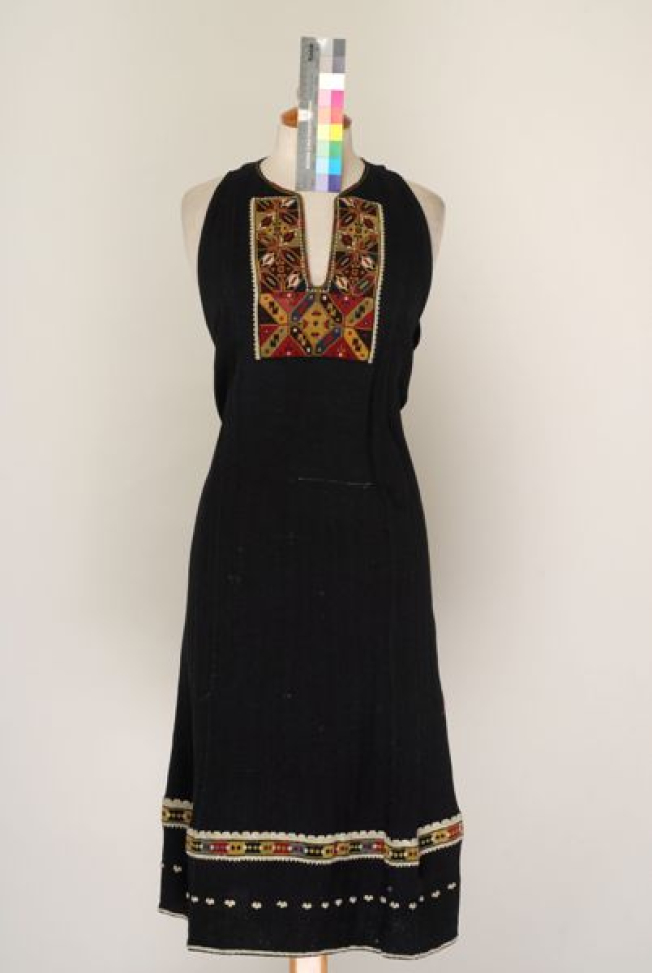 Tsoukna, sleeveless foustani (dress) worn by elderly women from Kavakli