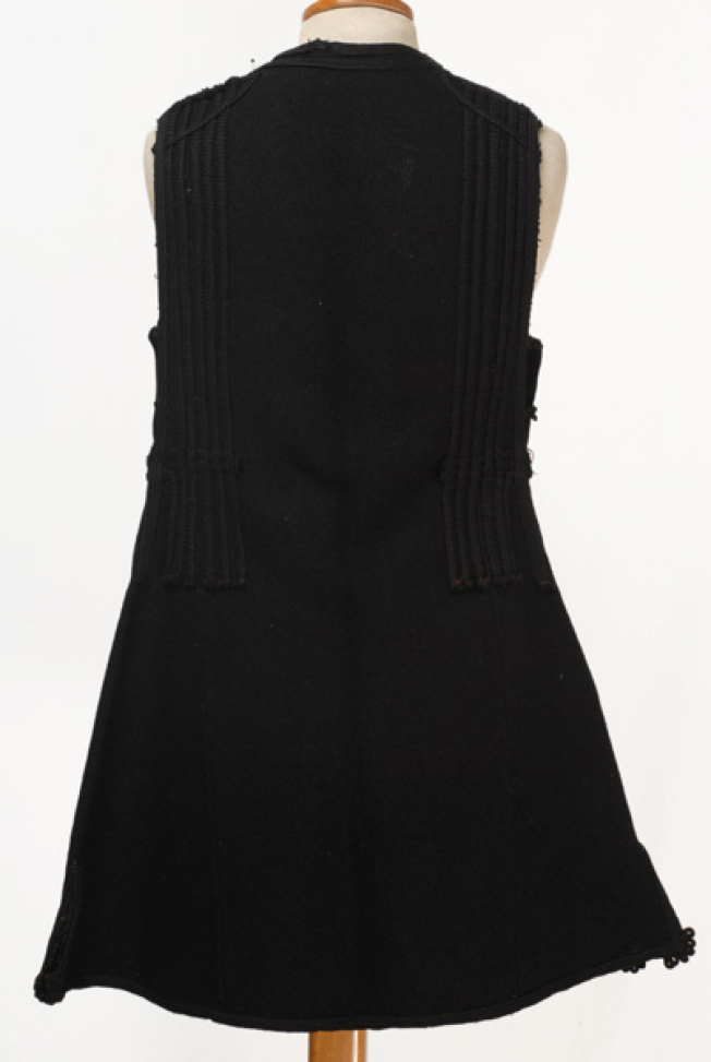 Woollen sigouna, sleeveless overcoat made of saddle blanket, back