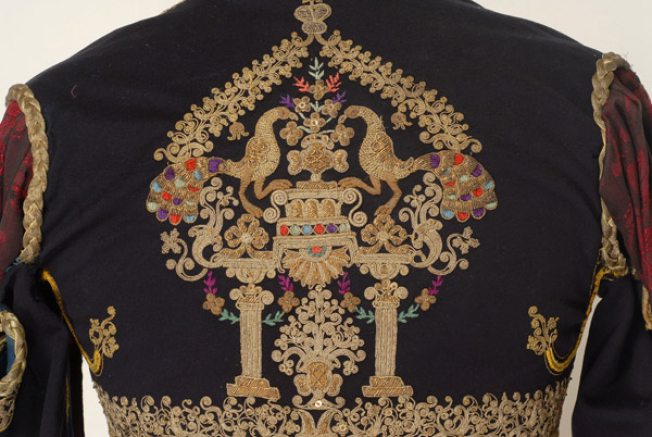 Embroidery of the back