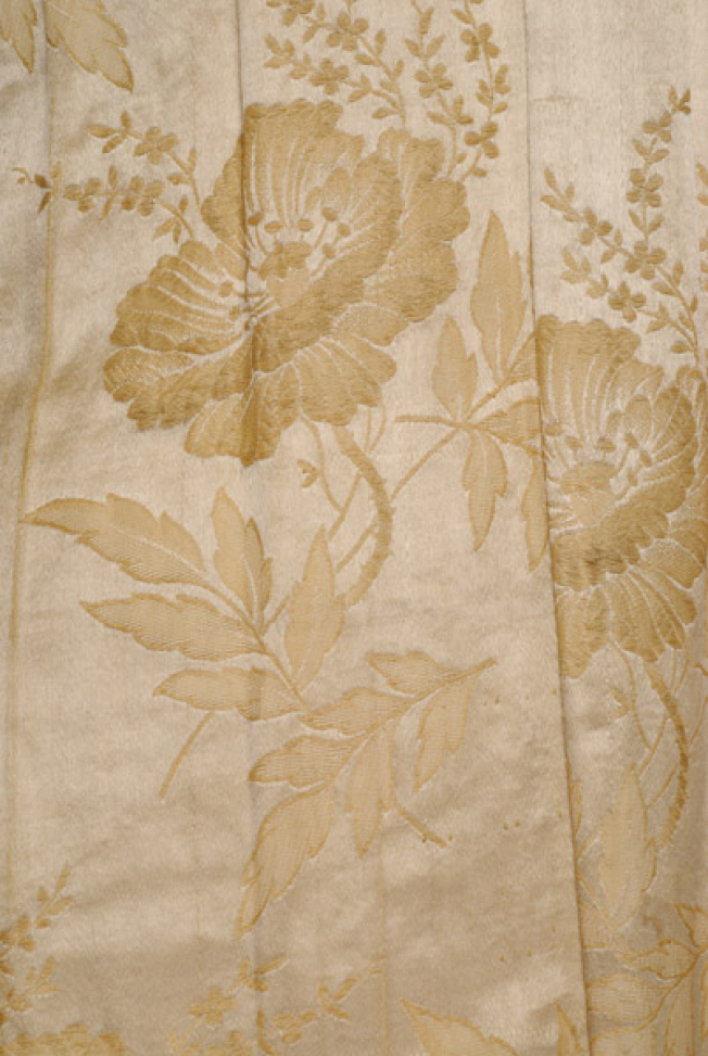 Embellished brocaded fabric decoration