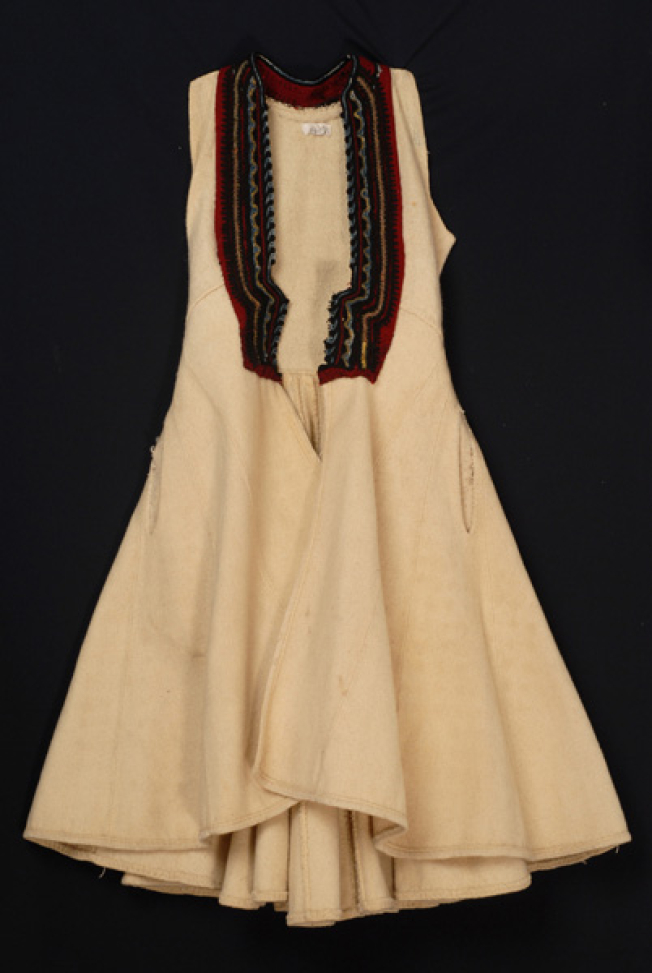 Kontosia or foustanela, men's, sleeveless, festive overcoat