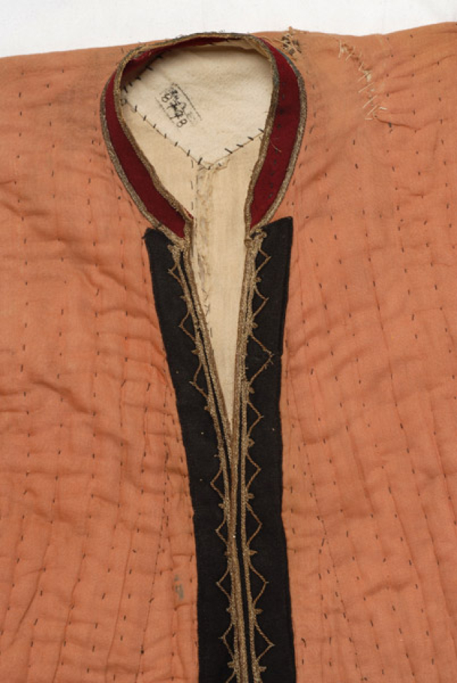 Decoration of the neckline and detail of the front decoration