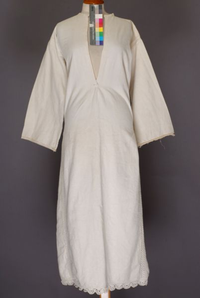 Founti, white, ankle-long, cotton chemise