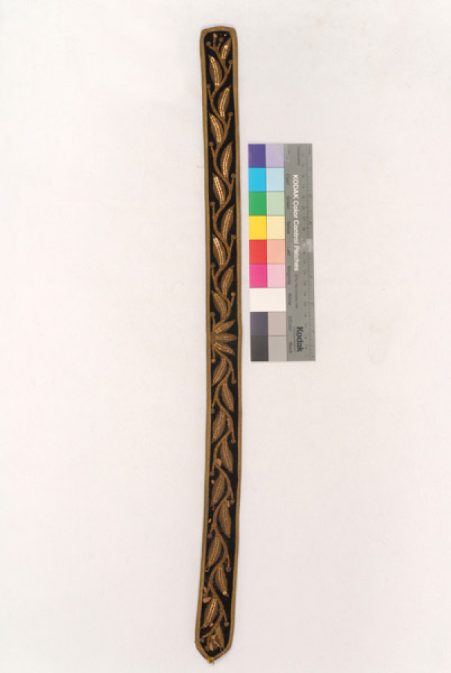 Chrysso podioschino narrow gold embroidered belt