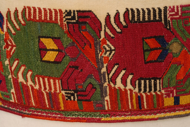Border, detail of the stylized floral decoration
