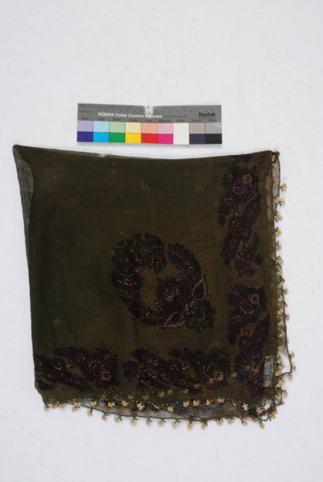 Kouroukla or tsiberka, women`s head kerchief from Cyprus