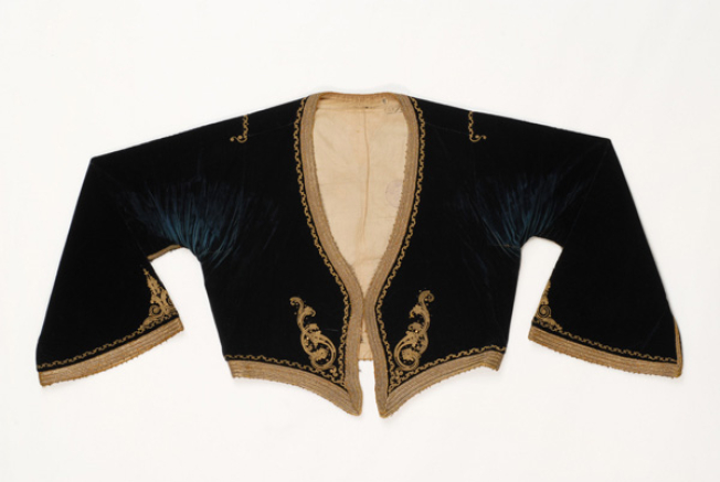 Kondogouni, velvet, sleeved jacket ornamented with terzidiko gold embroidery