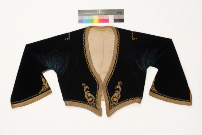 Kondogouni, velvet, sleeved jacket ornamented with terzidiko gold embroidery