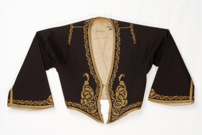 Kondogouni, felt, sleeved jacket ornamented with terzidiko gold embroidery