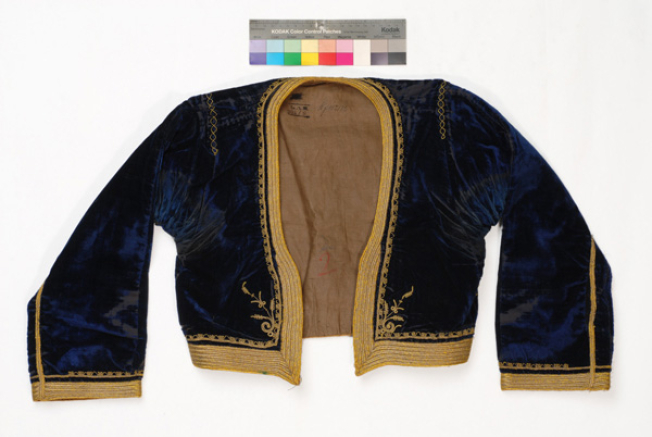 Kondogouni, velvet, sleeved jacket ornamented with terzidiko gold embroidery