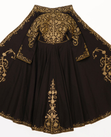 Pirpiri, women's, sleeveless, festive overcoat decorated with terzidikos (gold tailored) embroidery