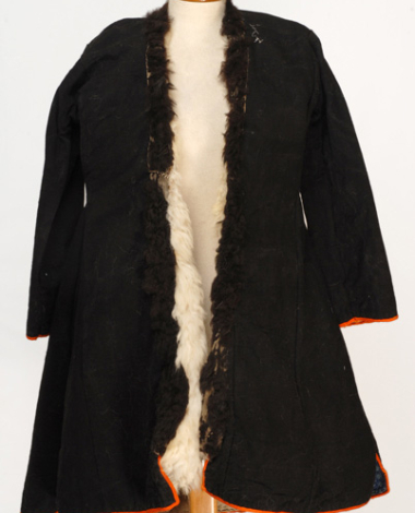 Gouna, sleeved fur-lined cotton overcoat