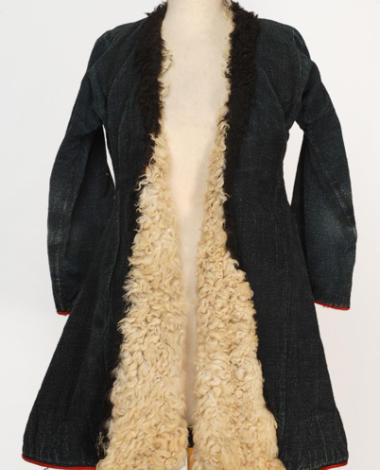 Gouna, sleeved, fur lined cotton overcoat
