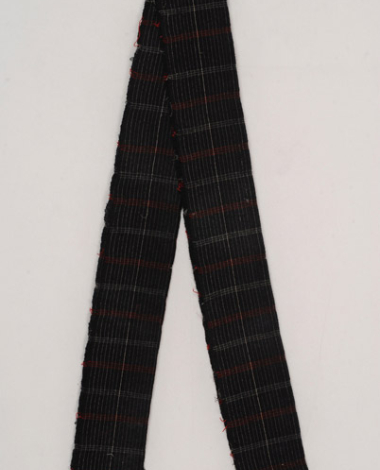 Foukas, wool sash made of handwoven fabric with embellished vertical and horizontal stripes