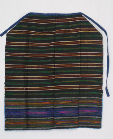Striped cotton apron for everyday use, accessory to the outfit of women from Megara