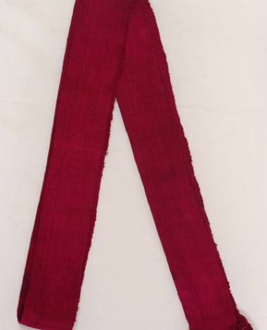 Silk plain coloured sash with fringed edge