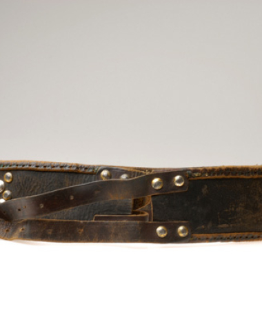 Petsini zona or louri, leather belt ornamented with eyelets and decorative studs