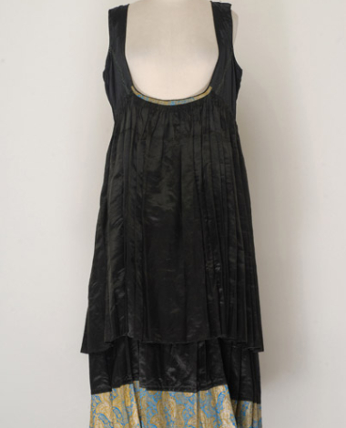 Silk-and-cotton sleeveless dress