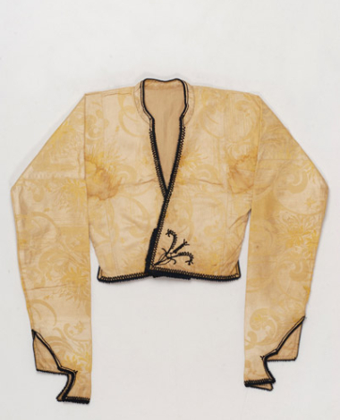 Triantafyllenios doulamas, sleeved jacket worn by the bride