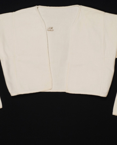 Sleeved, white cotton jacket