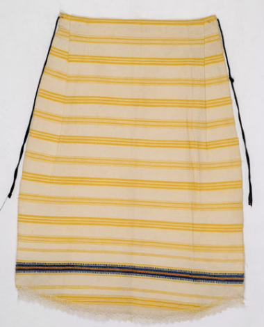 Cotton striped apron for everyday use. Megara, Attica