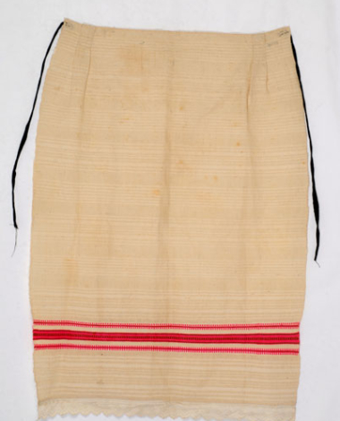 Striped wool apron for everyday use. Megara, Attica