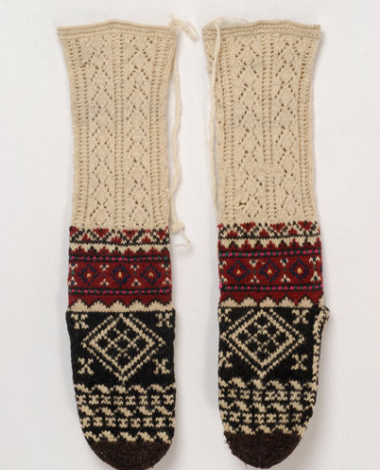 Kaltsoun, pair of knitted stockings